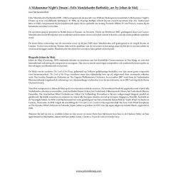 A Midsummer Night's Dream : Suite from the Incidental Music